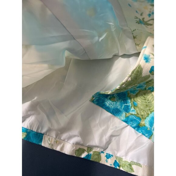 Linen Blend‎ Floral Jacket / Blazer Large Dnim & Co Lined Beach Lagenlook Lagom - Picture 9 of 10